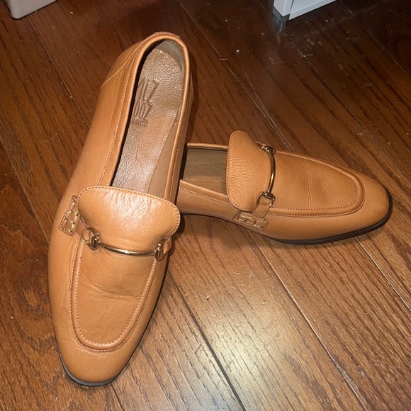 NWOT Miz Mooz Leather Loafers Paulina Style in Cognac - Picture 1 of 5